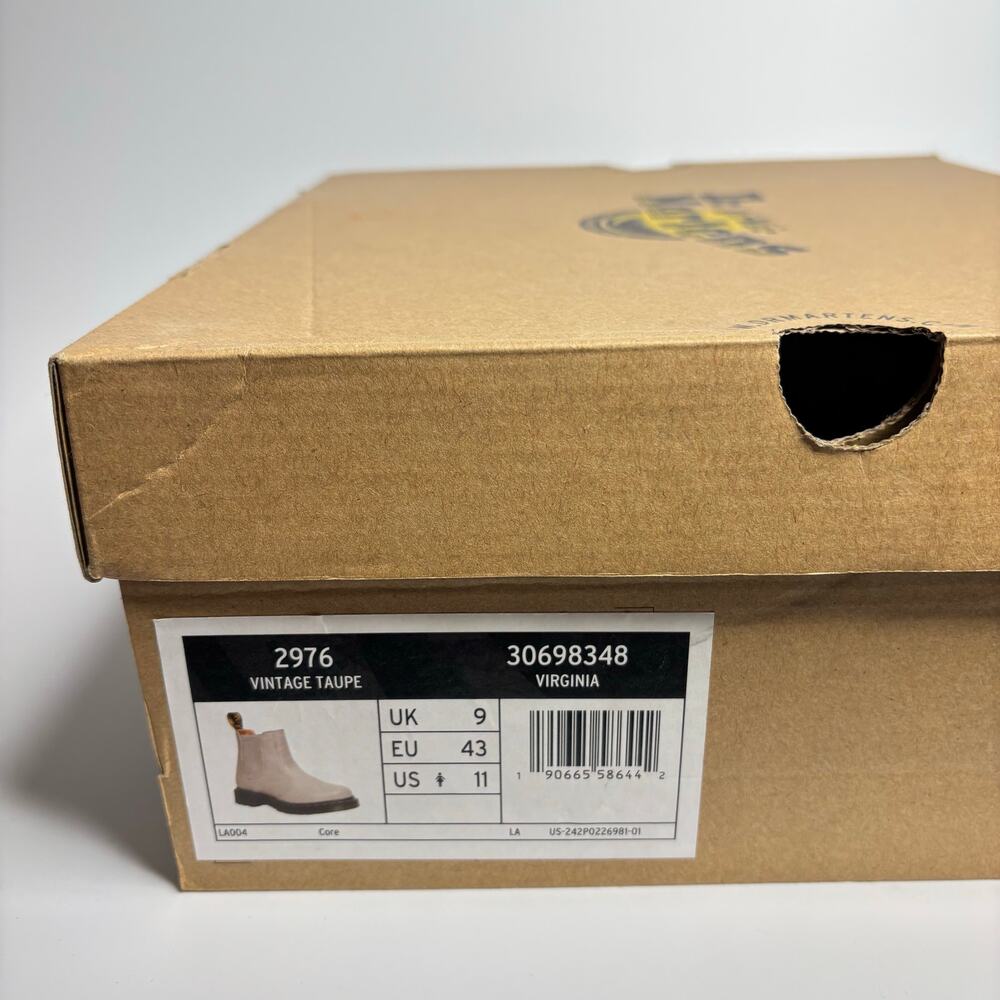 Dr. Martens Women's 2976 Virginia Leather Chelsea Boot in Vintage Taupe - Picture 9 of 9